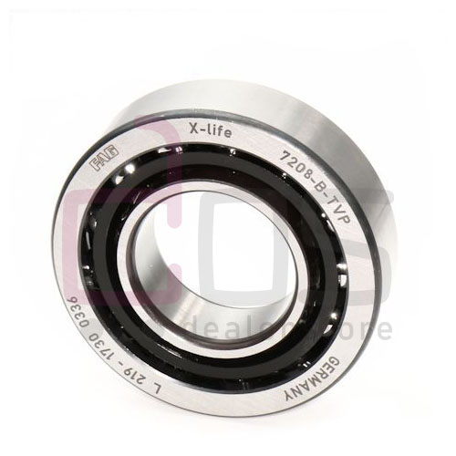 Angular Contact Ball Bearing 7208BTVP. Part Number: 7208-B-TVP, Dimension: 40X80X18 mm, Brand: FAG, Weight: 0.373 Kg.