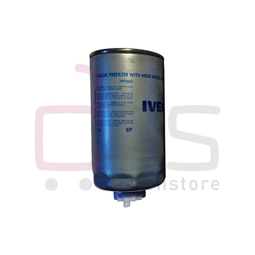 IVECO Fuel Filter 2992662. Part Number 2992662. Brand: IVECO, OEM/Aftermarket: OEM, Suitable for IVECO. Weight: 0.766 Kg.